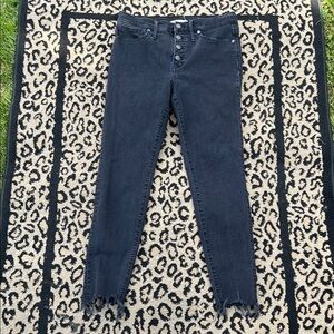 Madewell high-rise skinny button fly jeans black size 30